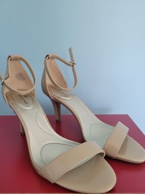 Ankle-Strap Nude Dress Heels